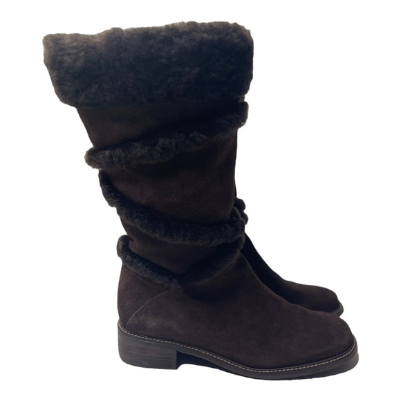L.L. Bean Women’s Brown Suede Sherpa Lined Boots - Picture 4 of 8